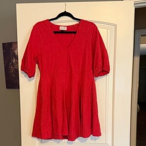 Universal Thread Red V-Neck Tunic